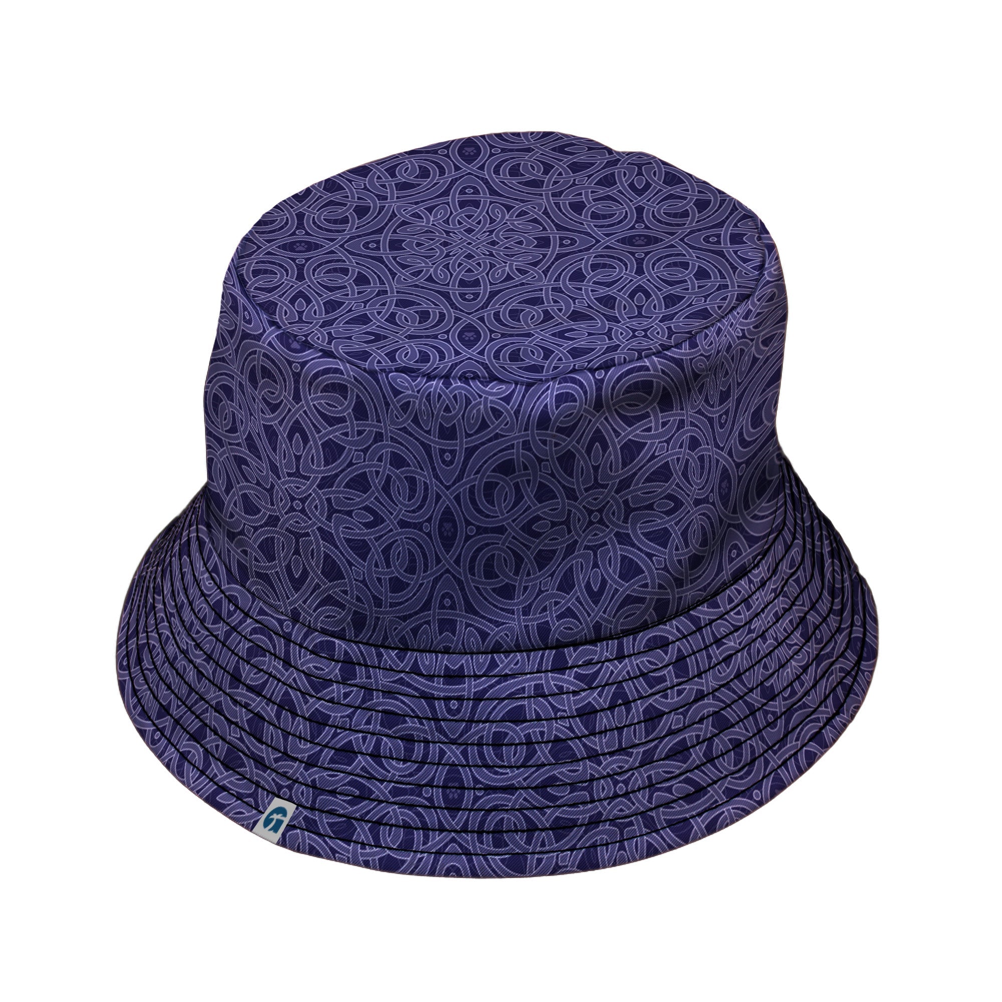 Endless Celtic Knot Lilac Bucket Hat Black Stitching