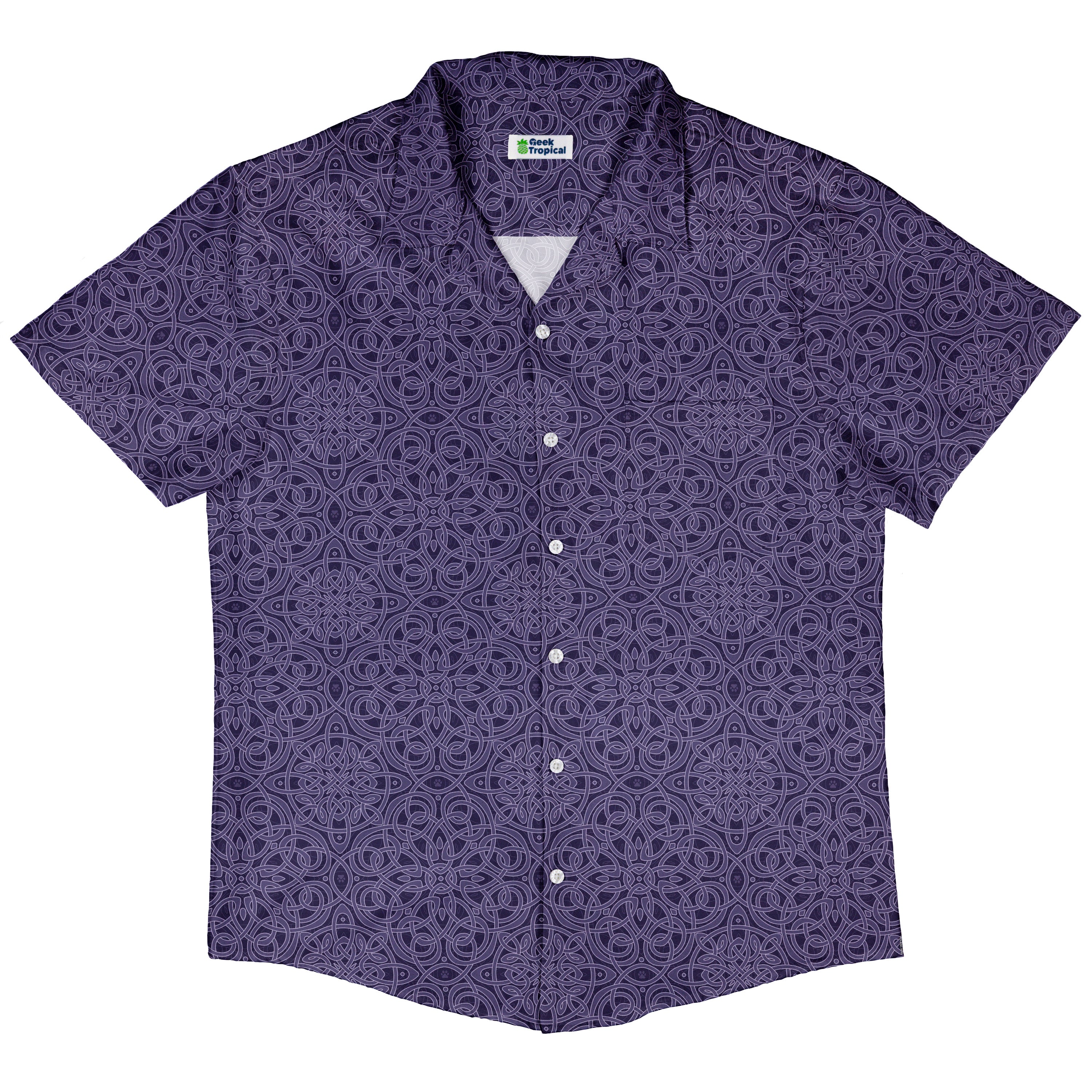 Endless Celtic Knot Lilac Button Up Shirt Hawaiian Front