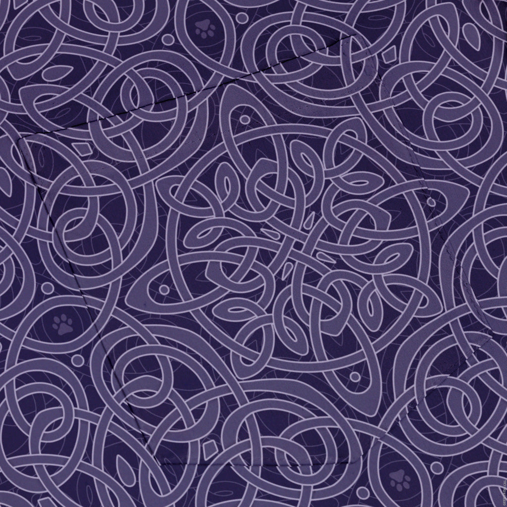 Endless Celtic Knot Lilac Button Up Shirt Pocket