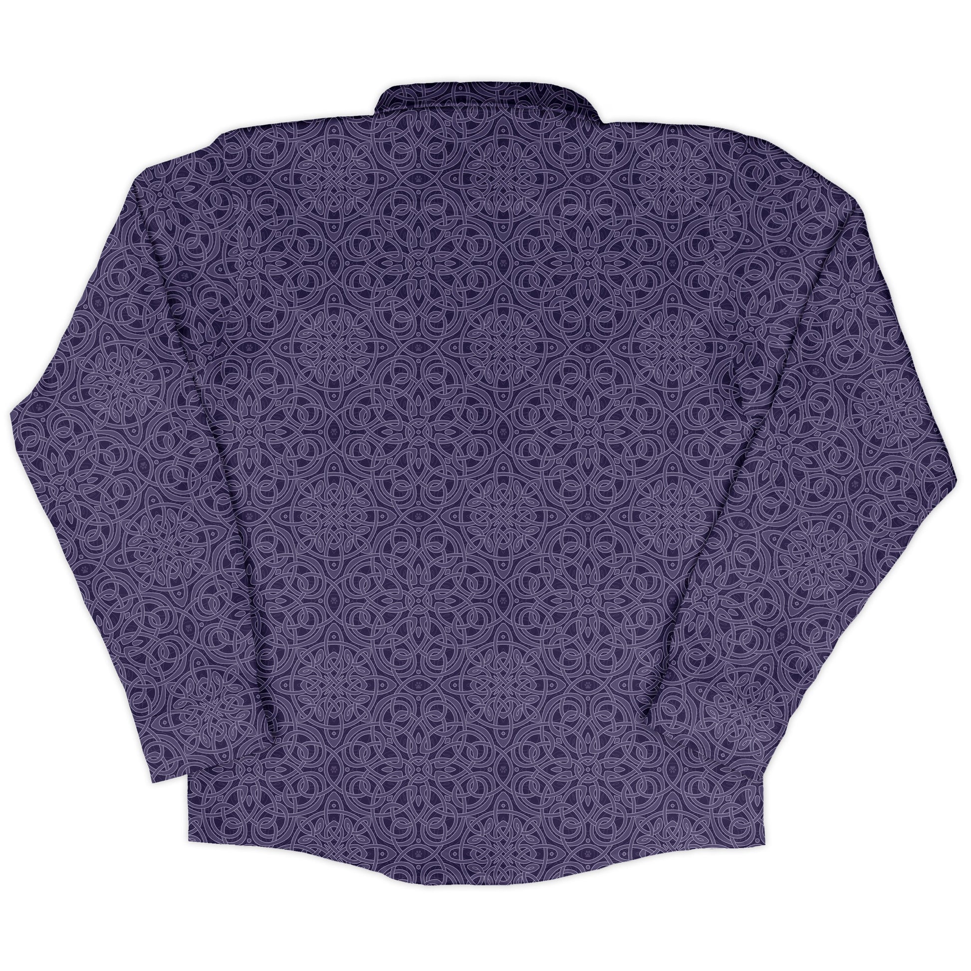 Endless Celtic Knot Lilac Long Sleeve Button Up Shirt back