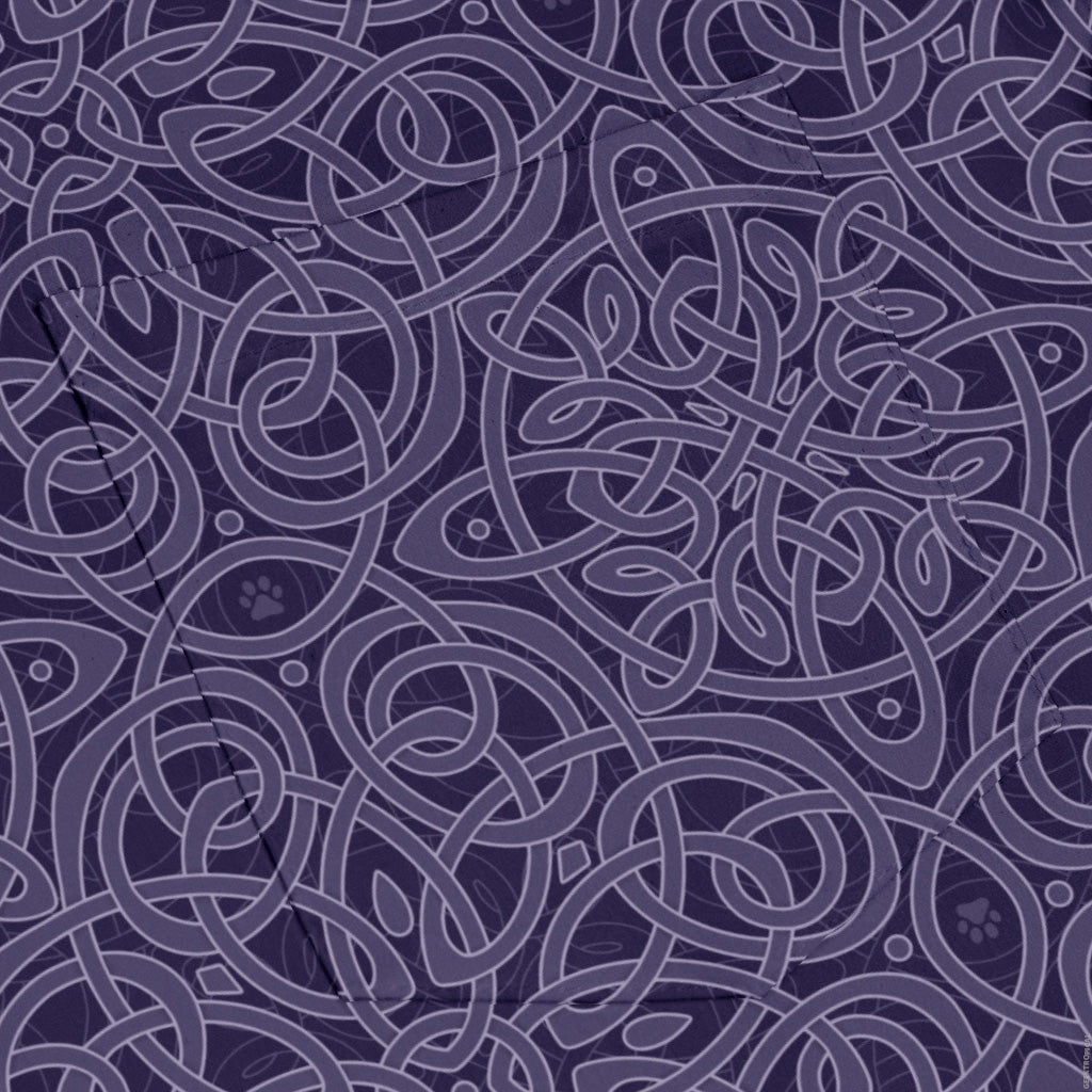 Endless Celtic Knot Lilac Long Sleeve Button Up Shirt pocket