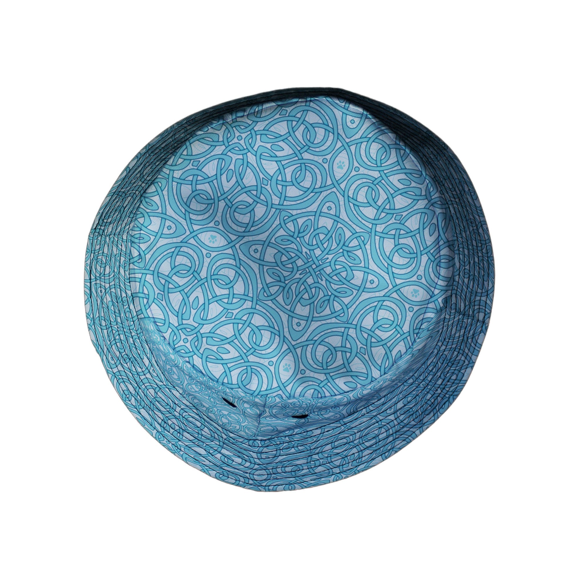 Endless Celtic Knot Teal Bucket Hat Top View