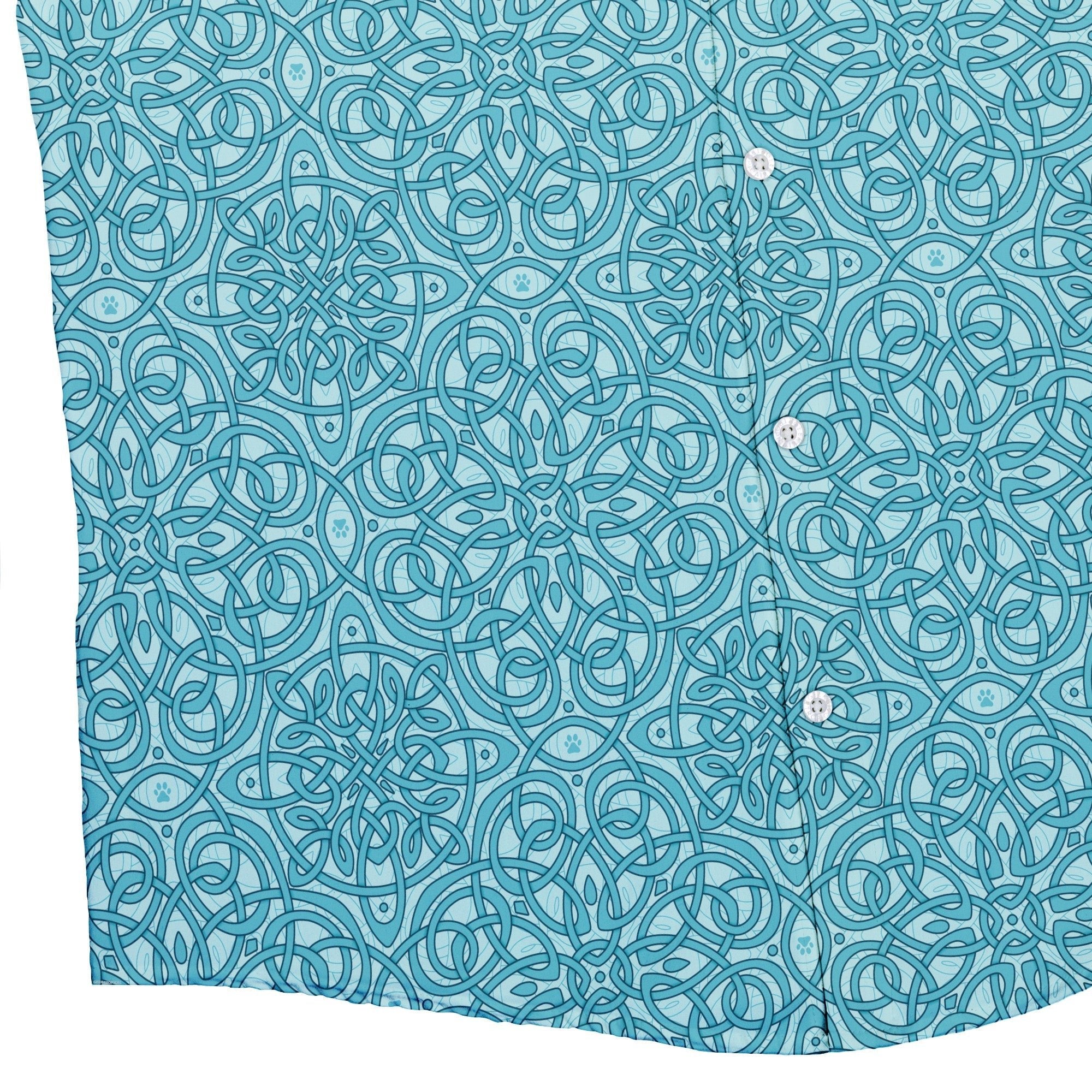 Endless Celtic Knot Teal Button Up Shirt 2