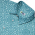Endless Celtic Knot Teal Button Up Shirt Neck