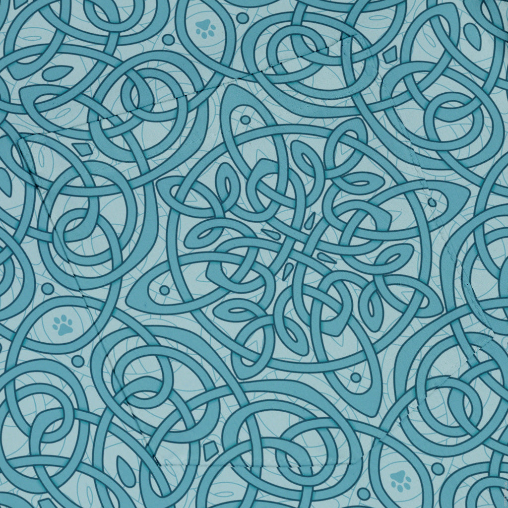 Endless Celtic Knot Teal Button Up Shirt Pocket