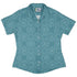 Endless Celtic Knot Teal Curvy Button Up Shirt womens front