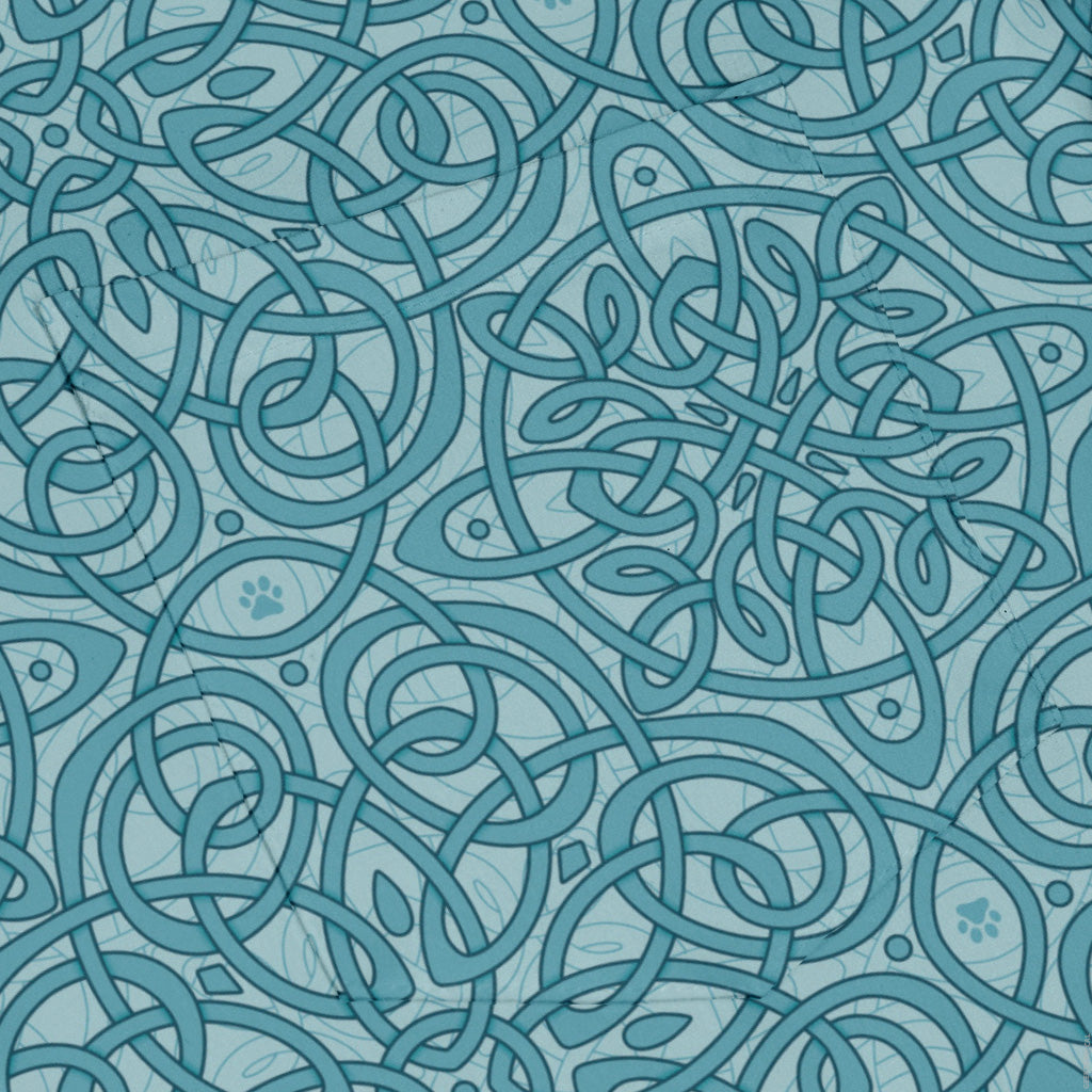 Endless Celtic Knot Teal Long Sleeve Button Up Shirt pocket