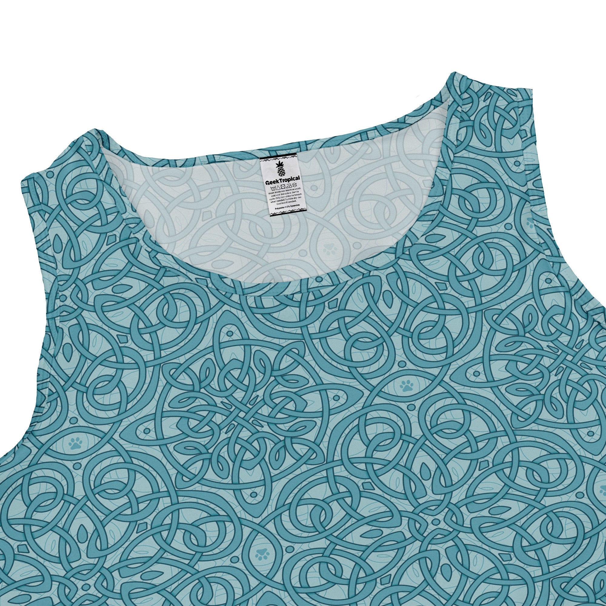 Endless Celtic Knot Teal Sleeveless Dress 2