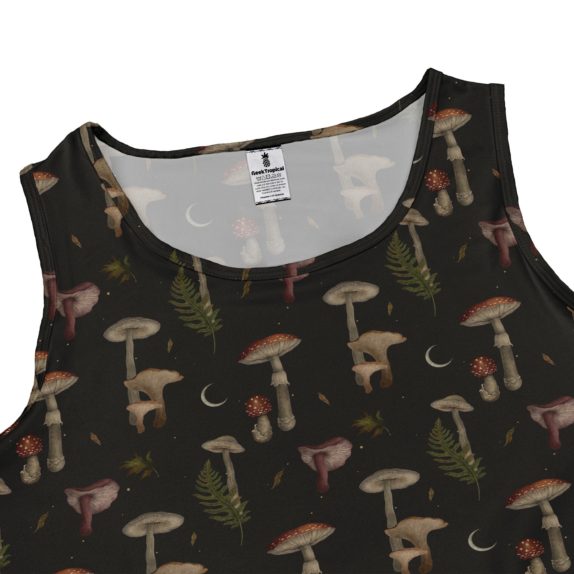 Episodic Autumn Mushrooms Space Dress Geek Nerd Botany Print Design by Episodic lx - C