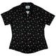 Episodic Blooms Curvy Button Up Shirt Geek Nerd Botany Print Design by Episodic women