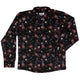 Episodic Camellia Bloom Long Sleeve Button Up Shirt Geek Nerd adult sizing Botany Print Design by Episodic