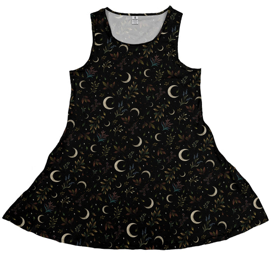 Episodic Crescent Moon Garden Dress Geek Nerd Botany Print Design by Episodic lx - C