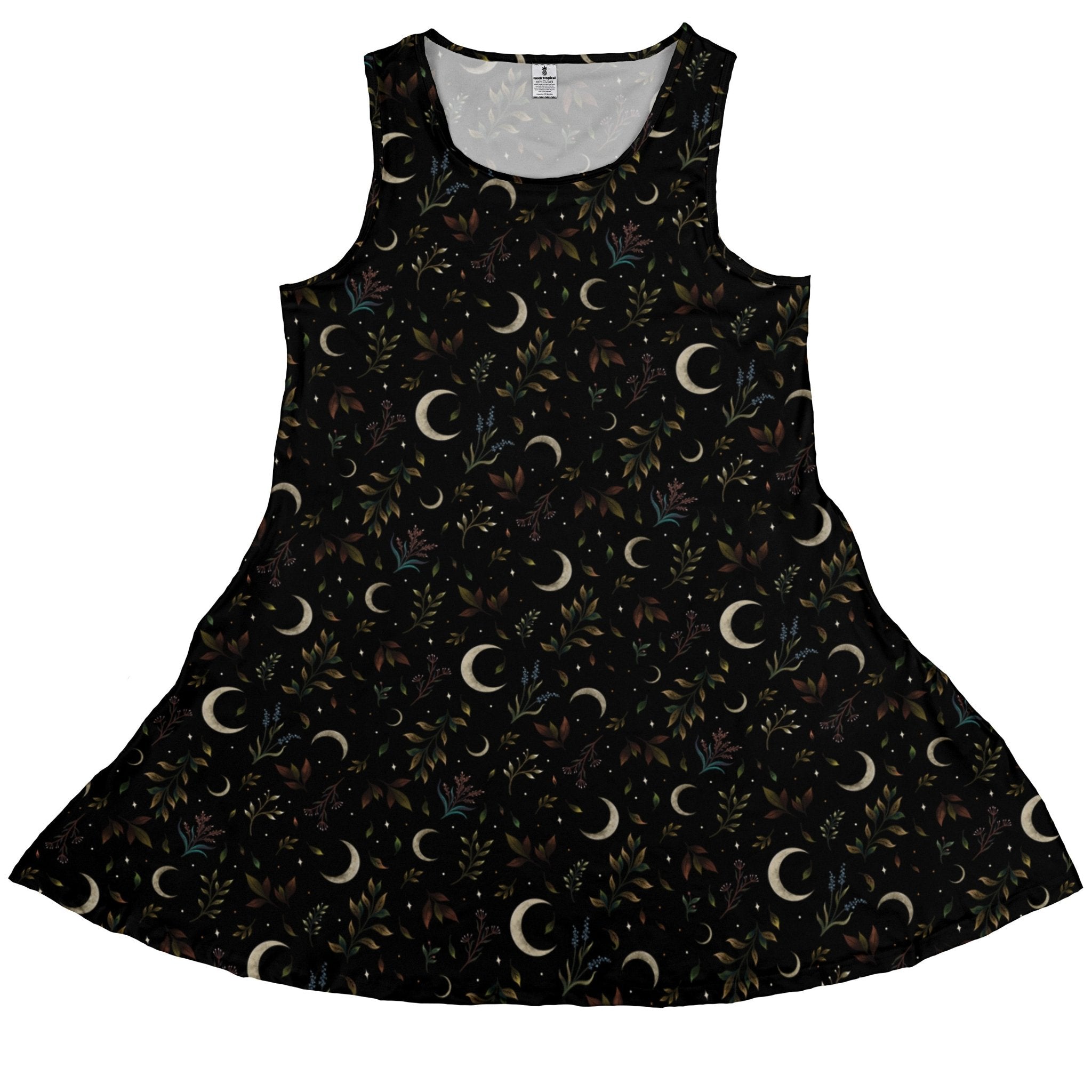 Episodic Crescent Moon Garden Sleeveless Dress
