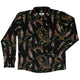 Episodic Death Moth Flow Long Sleeve Button Up Shirt Geek Nerd adult sizing Botany Print Design by Episodic