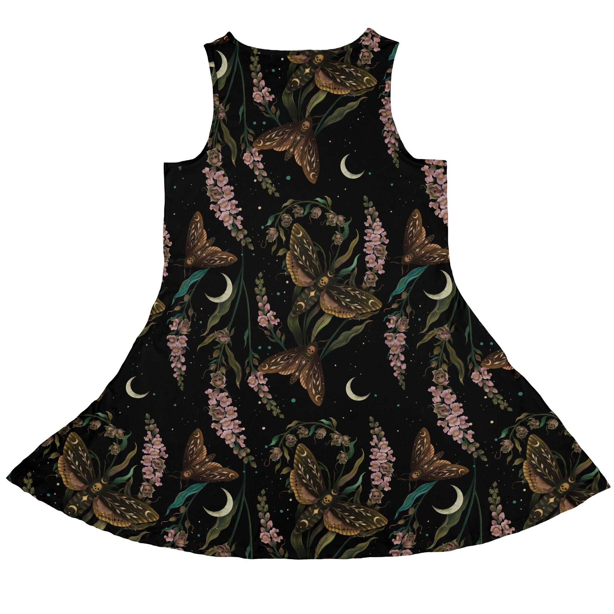 Episodic Death Moth Flow Dress Geek Nerd Botany Print Design by Episodic lx - C