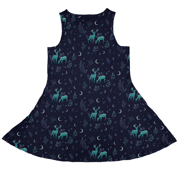 Episodic Deers In The Moonlight Dress Geek Nerd Design by Episodic lx - C outer space & astronaut print