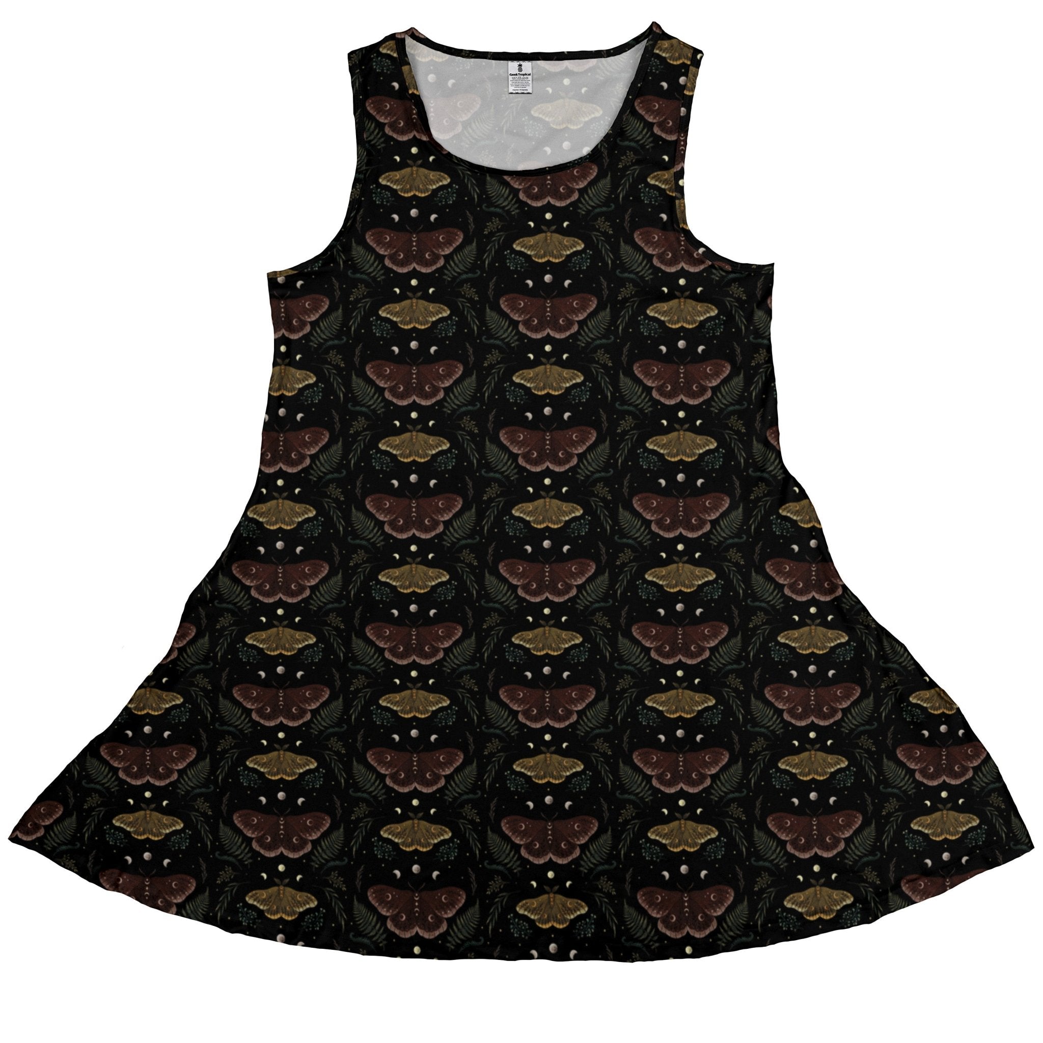 Episodic Moth Fall Dress Geek Nerd Botany Print Design by Episodic lx - C