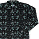 Episodic Serpent Garden Blue Long Sleeve Button Up Shirt Geek Nerd adult sizing Animal Patterns Botany Print