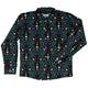 Episodic Serpent Moon Long Sleeve Button Up Shirt Geek Nerd adult sizing Animal Patterns Botany Print