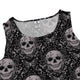 Episodic Skull Black White Dress Geek Nerd Botany Print Design by Episodic Fantasy Prints