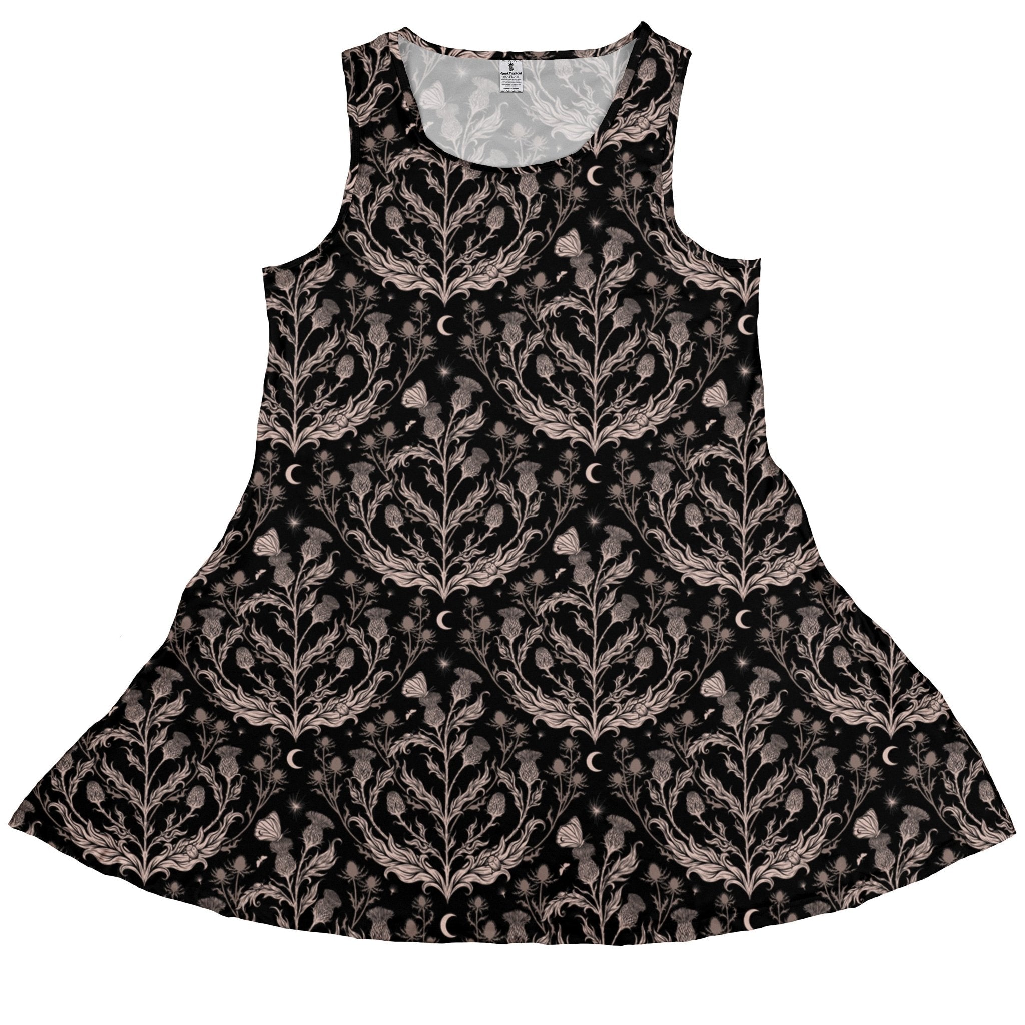 Episodic Thistle Home Black White Dress Geek Nerd Design by Episodic lx - C