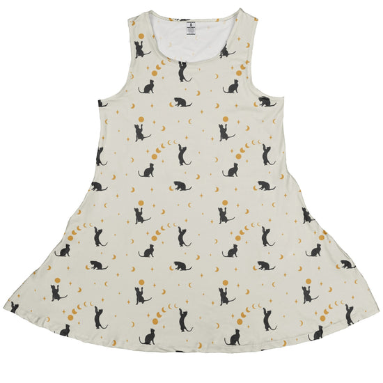Episodic Cat Catching The Moon Dress Geek Nerd Animal Patterns Design by Episodic lx - C