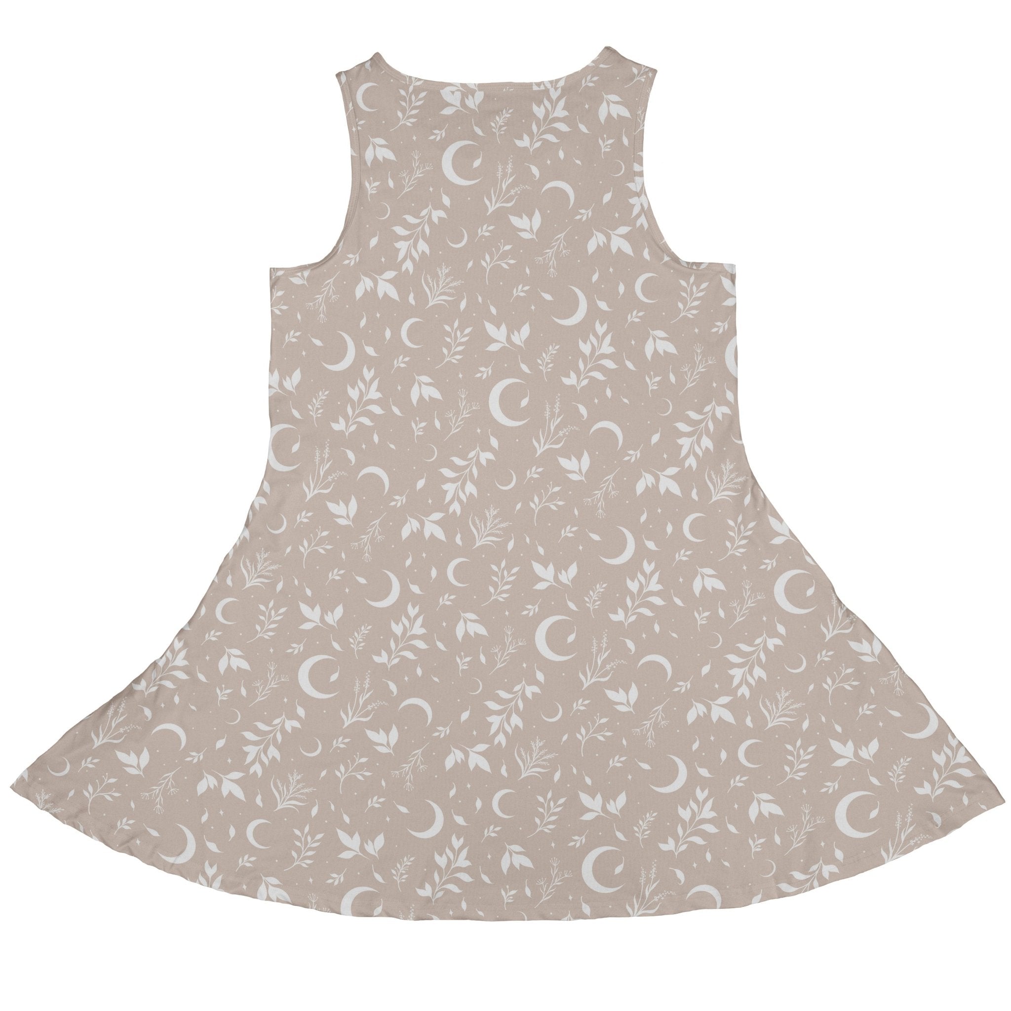 Episodic Crescent Moon Garden Biege Dress Geek Nerd Design by Episodic lx - C