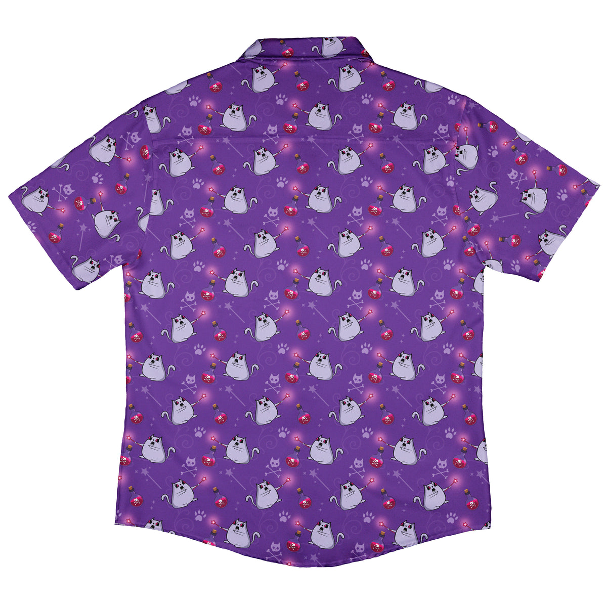 Exploding Kittens Curses Button Up Shirt Back