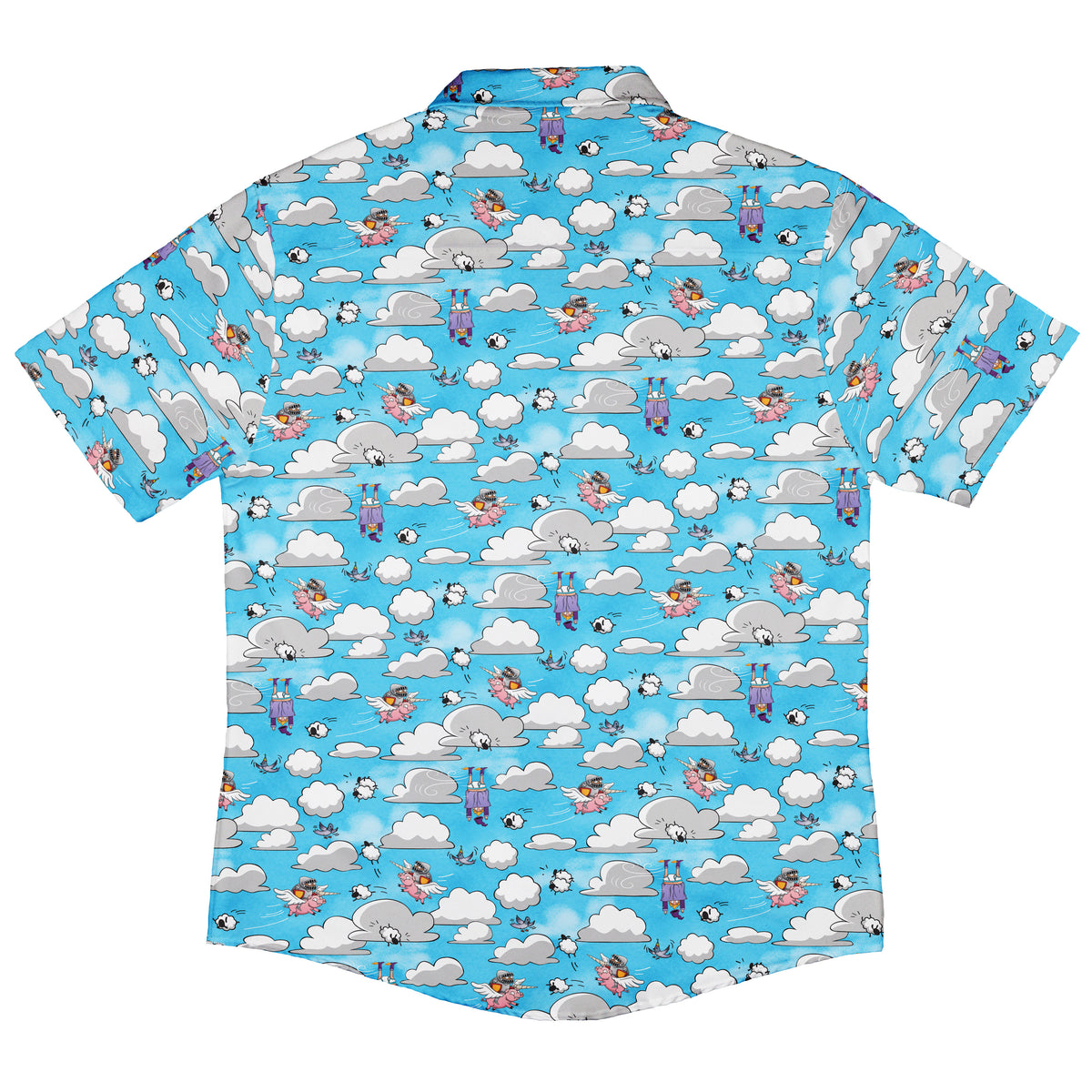 Exploding Kittens Pigasus Joust Button Up Shirt Back