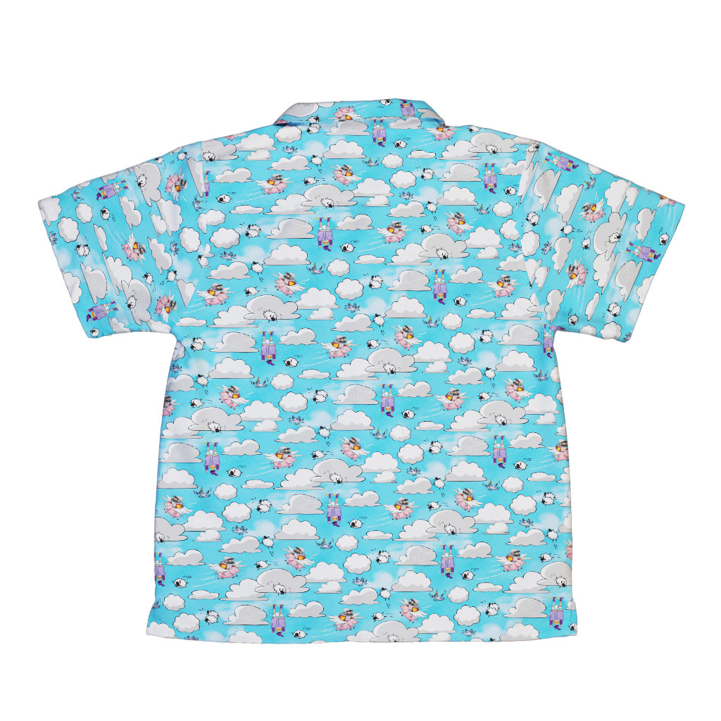 Exploding Kittens Pigasus Joust Youth Hawaiian Shirt Back