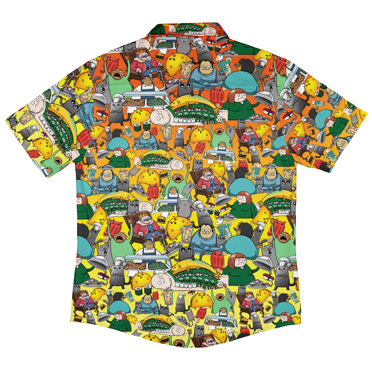 Exploding Kittens Rage Buffet Button Up Shirt Back