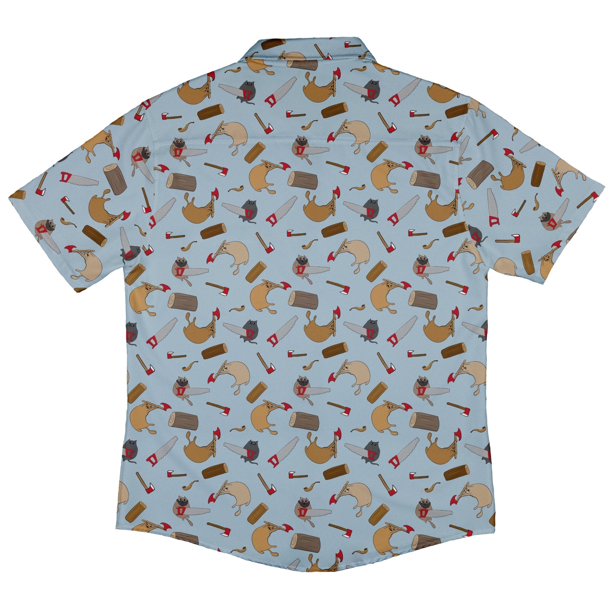 Exploding Kittens Lumber Cats Button Up Shirt | Geek Tropical