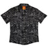 Exploding Kittens Mashup Black Button Up Shirt - adult sizing - Animal Patterns - board game print