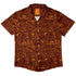 Exploding Kittens Mashup Red Brown Button Up Shirt - adult sizing - Animal Patterns - board game print
