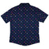 Exploding Kittens Pixel Cats Dark Blue Button Up Shirt - adult sizing - Animal Patterns - board game print