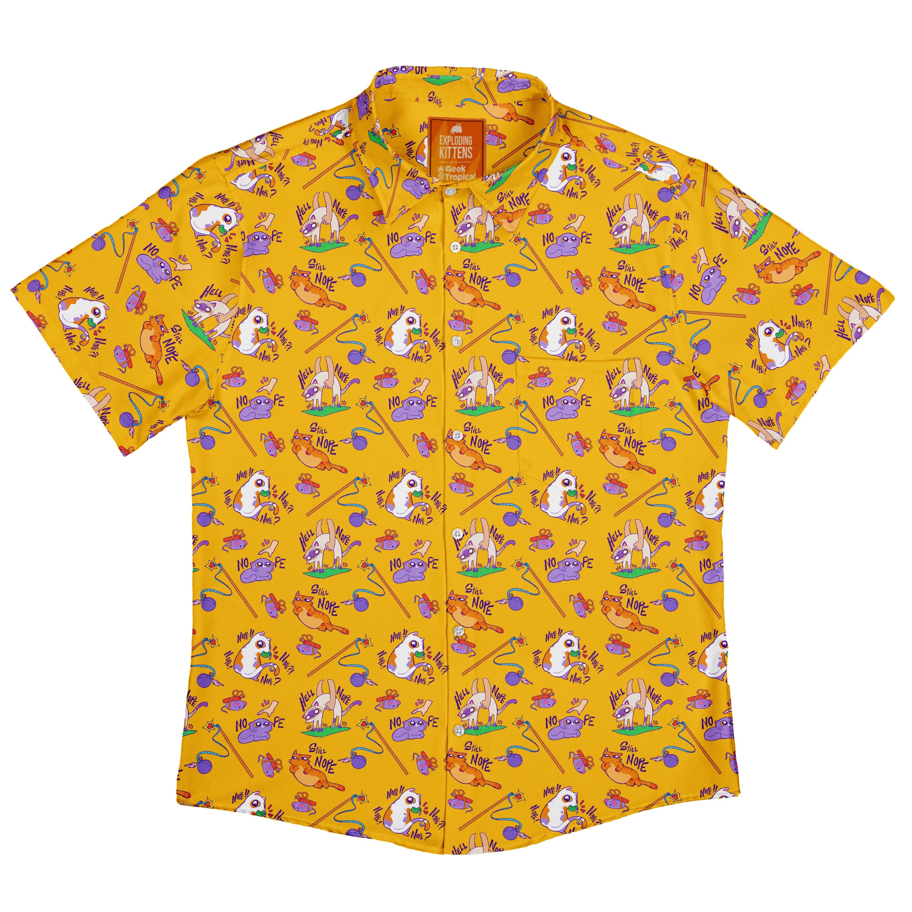 Exploding Kittens Still Nope Button Up Shirt | Geek Tropical