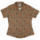 Fall Squirrel Curvy Button Up Shirt Geek Nerd animal patterns botany print Design by Julie Kitzes