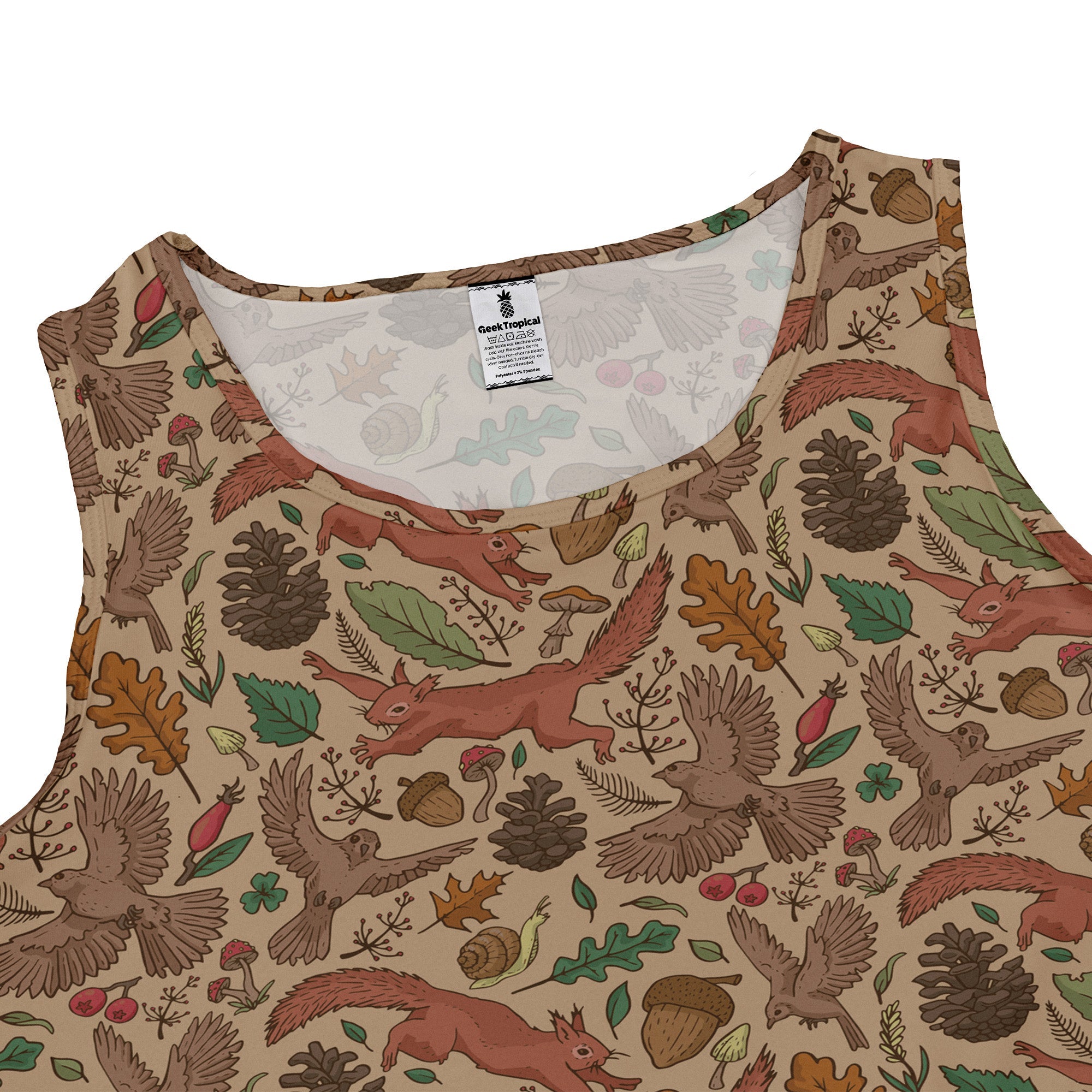Fall Squirrel Dress Geek Nerd animal patterns botany print Design by Julie Kitzes