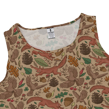 Fall Squirrel Dress Geek Nerd animal patterns botany print Design by Julie Kitzes