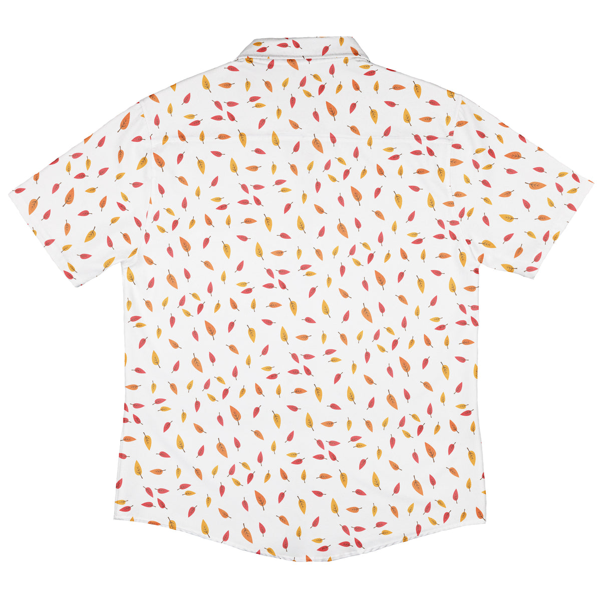 Falling Leaves Autumn Button Up Shirt Back