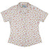 Falling Leaves Autumn Curvy Button Up Shirt womens front