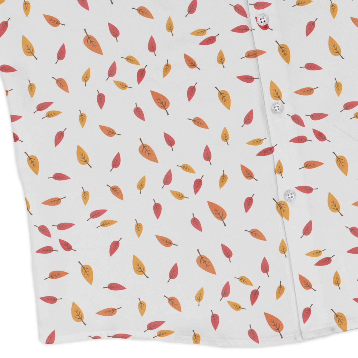Falling Leaves Autumn Long Sleeve Button Up Shirt corner