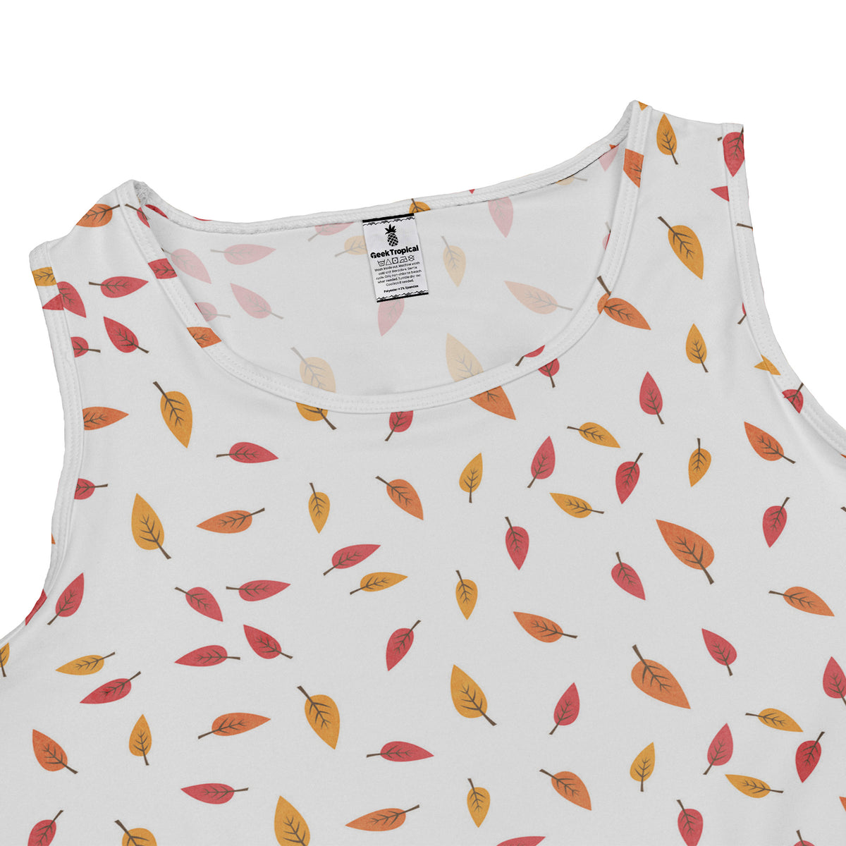 Falling Leaves Autumn Sleeveless Dress close front