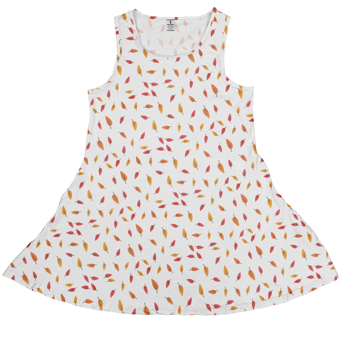 Falling Leaves Autumn Sleeveless Dress front