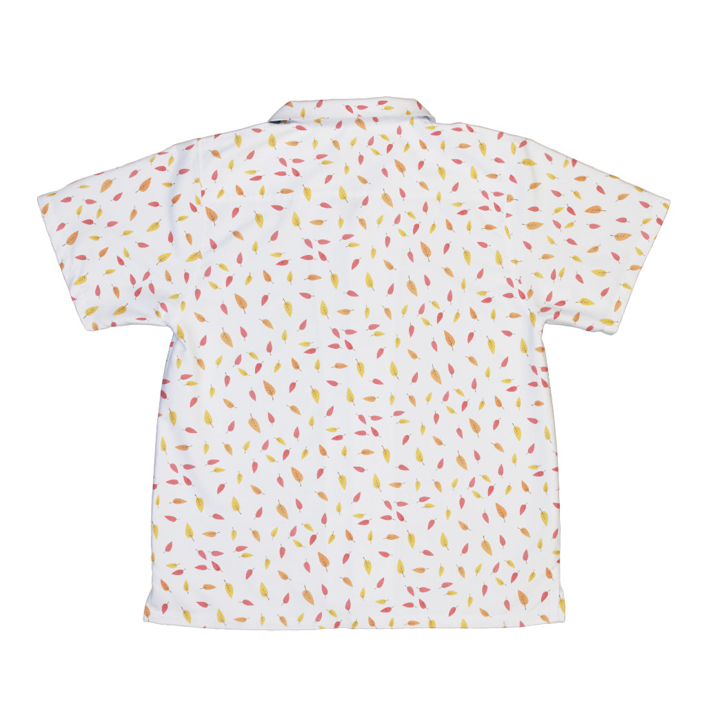 Falling Leaves Autumn Youth Hawaiian Shirt Back