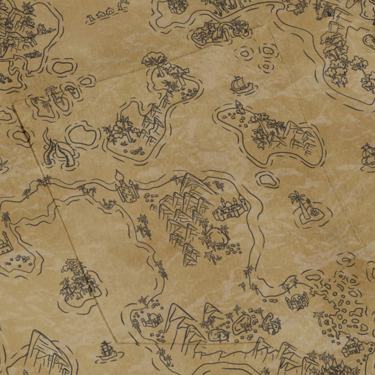 Fantasy Paper World Map Dnd Long Sleeve Button Up Shirt Geek Nerd adult sizing Designs by Nathan dnd & rpg print
