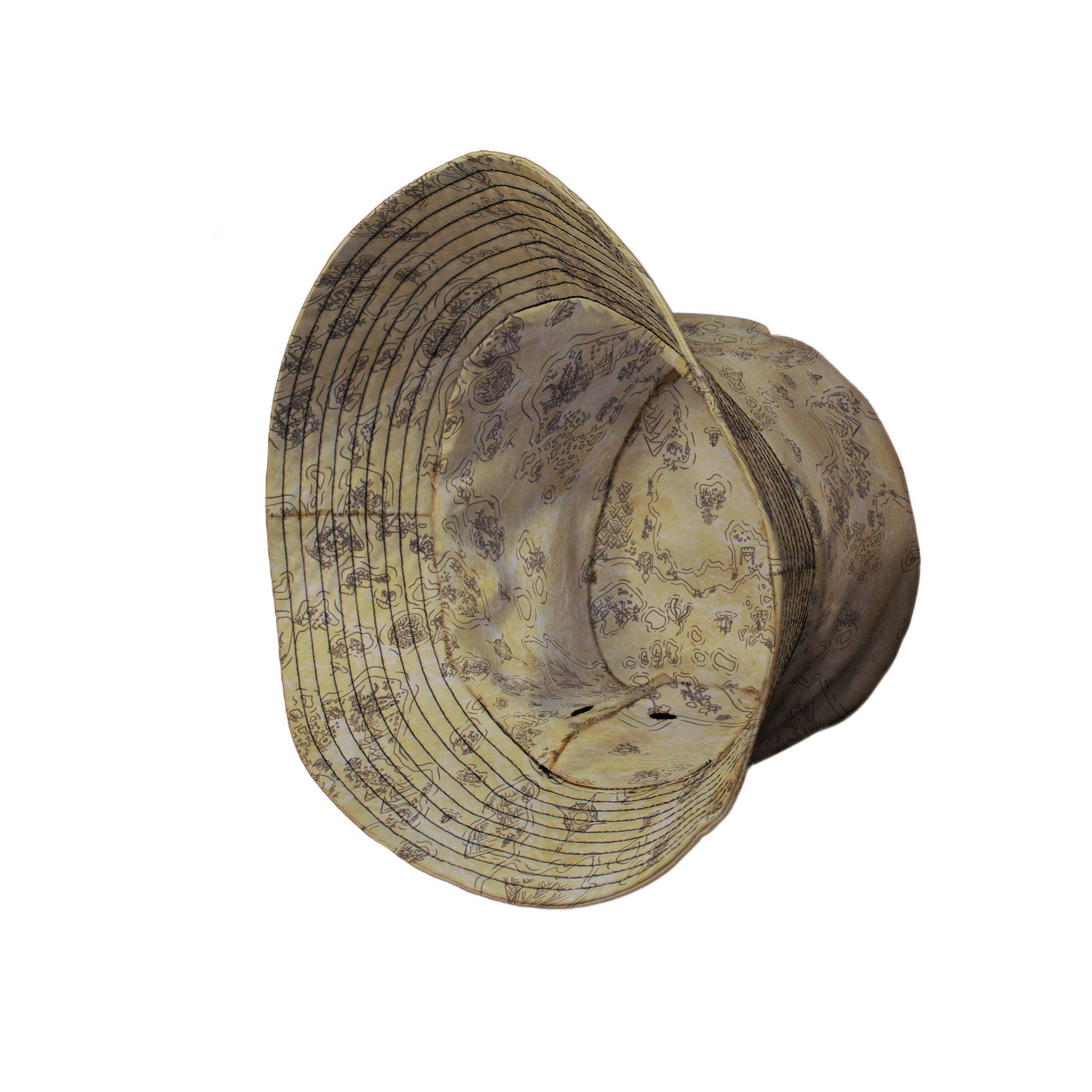 Fantasy Paper World Map Dnd Bucket Hat