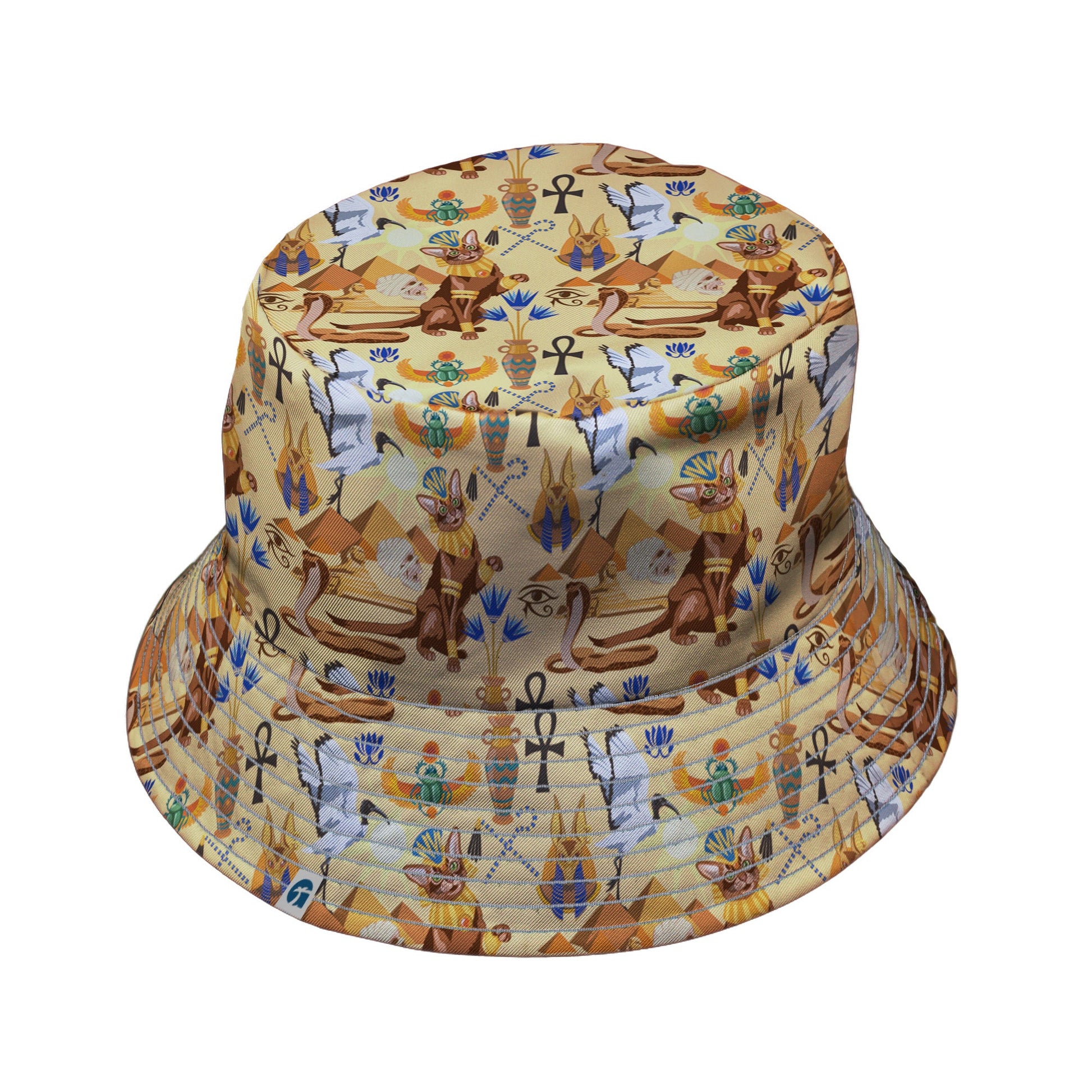 Feline of the Nile Bucket Hat Geek Nerd 0925 Animal Patterns Design by Julie Kitzes
