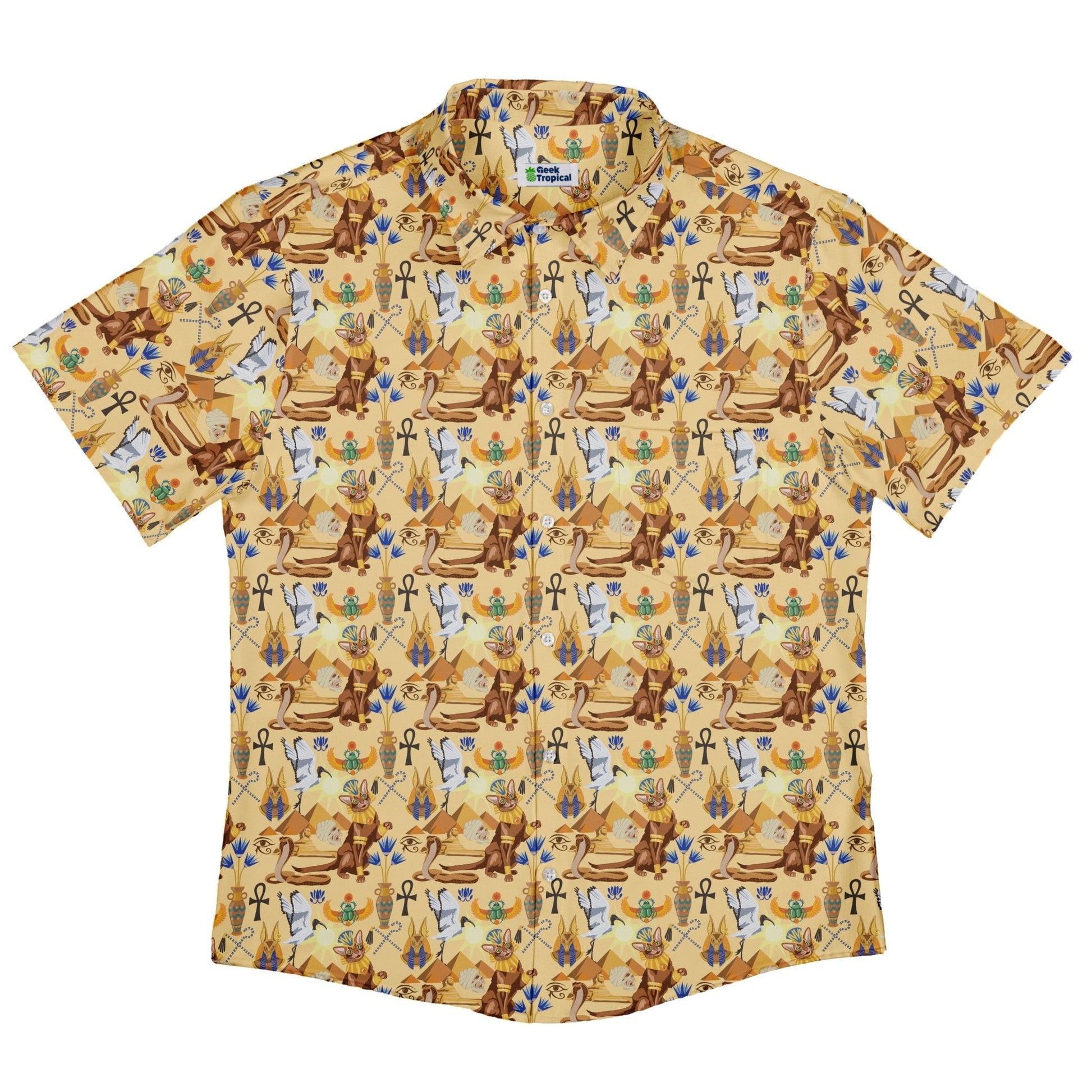 Feline of the Nile Button Up Shirt Geek Nerd 0925 adult sizing All Adult Button Up Shirts