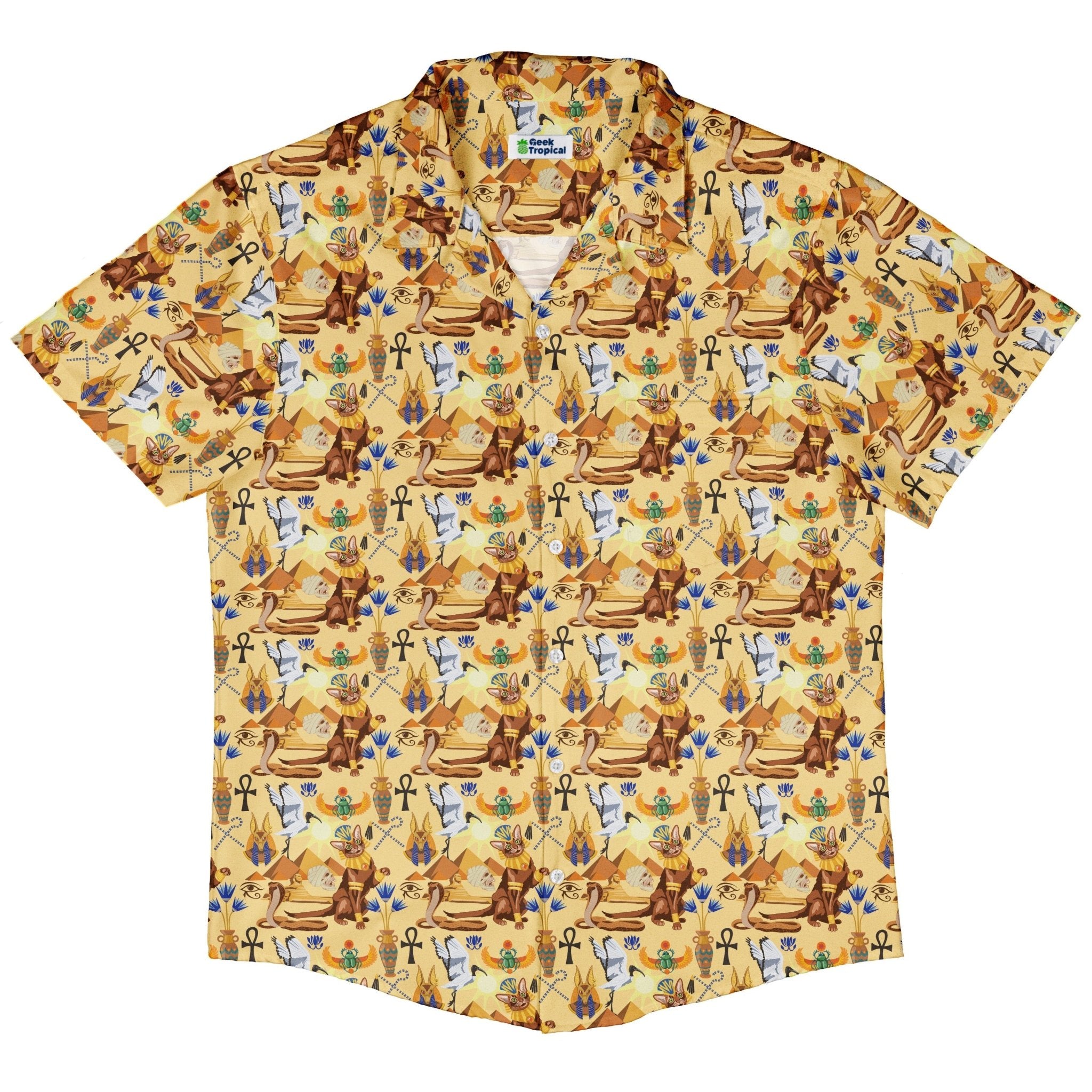 Feline of the Nile Button Up Shirt Geek Nerd 0925 adult sizing All Adult Button Up Shirts